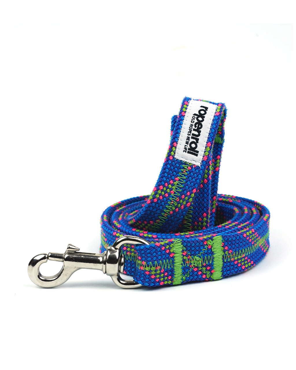 Guinzaglio per cani in corda da arrampicata riciclata con moschettone Kong in acciaio inox